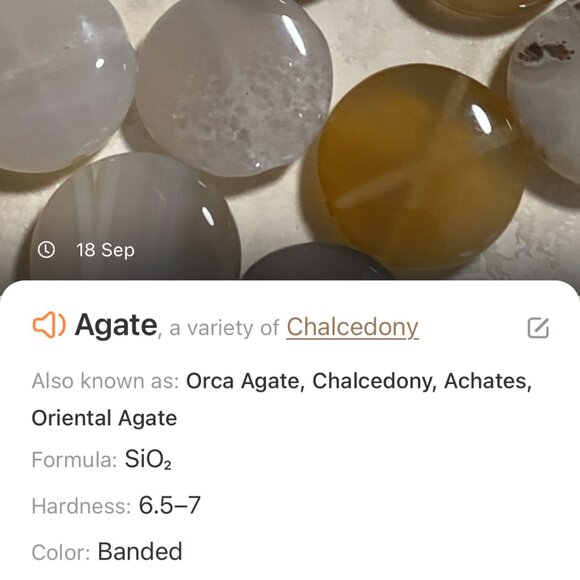 Geometric Round Agate Necklace, Rustic Genuine Gemstone Copper Link Necklace - Picture 8 of 9